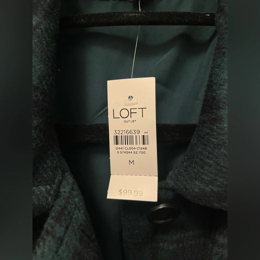 LOFT Plaid Shacket - Picture 6 of 7